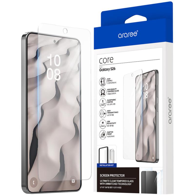 Araree Core Tempered Glass Smartphone Screen Protector for Samsung Galaxy S26