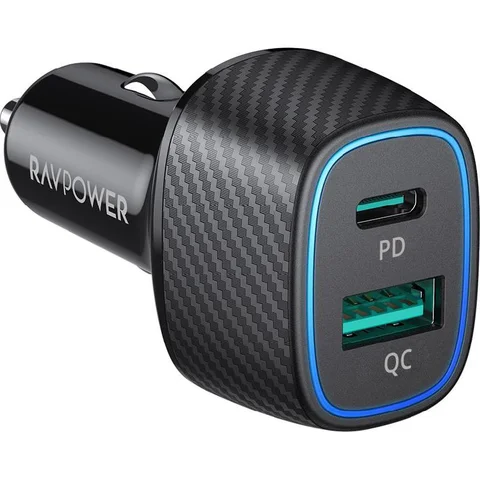 RAVPower Dual Port PD Car Charger