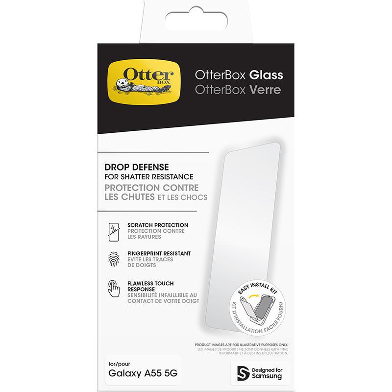 OtterBox Trusted Glass Tempered Glass, Clear Smartphone Screen Protector for Samsung Galaxy A55 5G