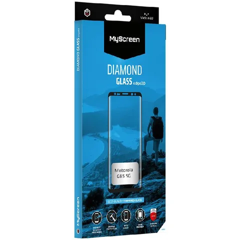 MyScreenPROTECTOR DIAMOND GLASS edge3D 3D, Black Smartphone Screen Protector for Motorola moto G85 5G