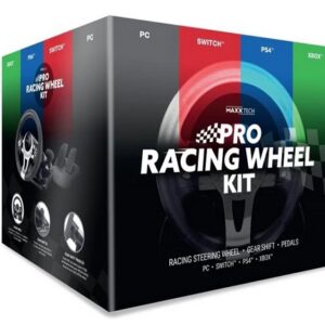 Pro Racing Wheel Kit – Racing Steering Wheel – Gear Shift – Pedals for PC, Switch, PS4 & Xbox