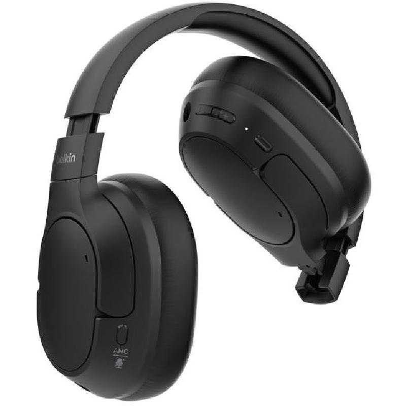 Belkin SoundForm Isolate Over-Ear Headphones Bluetooth/Wired (Optional) Black — view 3