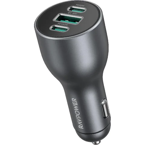 RAVPower PD 100W 3-Port Car Charger