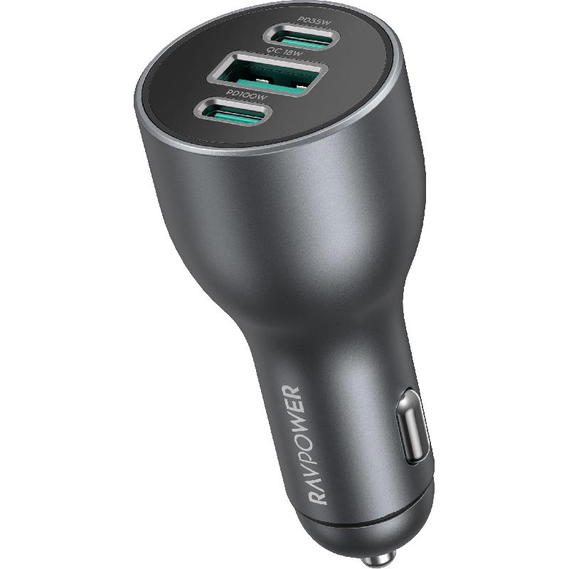 RAVPower PD 100W 3-Port Car Charger