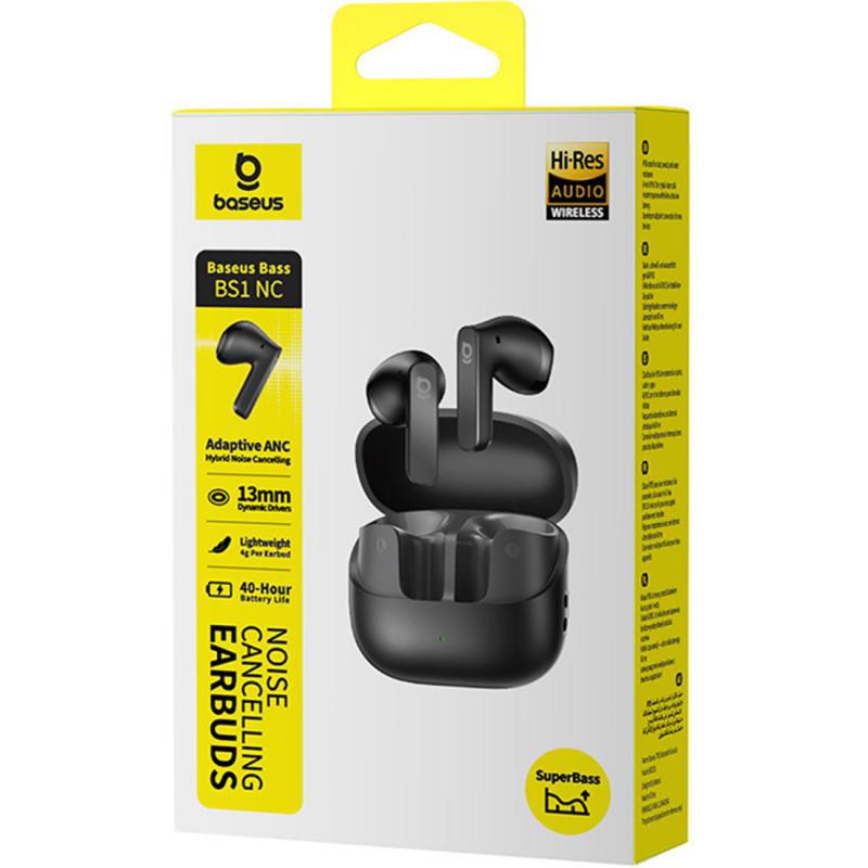 Baseus BS1 Earbuds Bluetooth Black — view 4