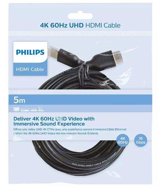 Philips HDMI 2.0 Cable 5m Black -SWV5551/40 — view 2