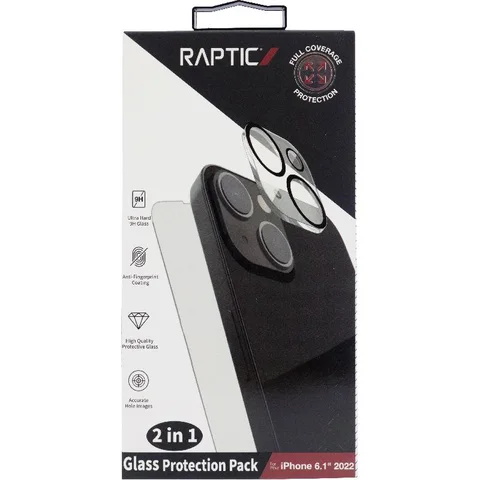 Raptic Raptic 2-in-1 Bundle: Tempered Glass + Camera Lens Cover Smartphone Display Protection