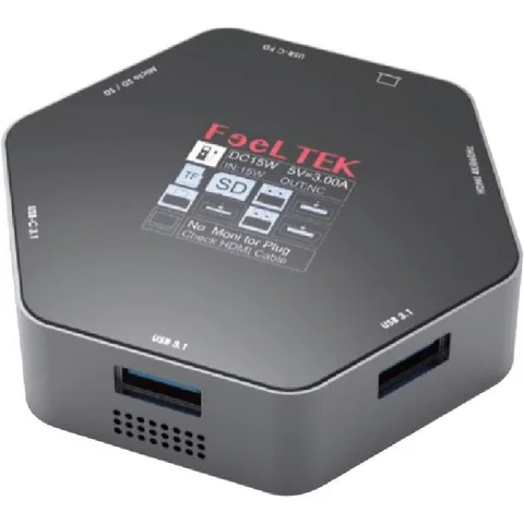 FeelTek Multi-port Station 8 Port (2X USB-A/3X USB-C/HDMI/SD/Micro SD)