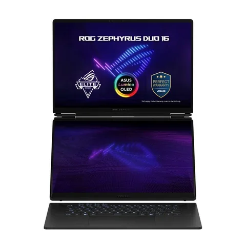 Asus ROG Zephyrus Duo 16 Laptop, Dual 16inch 3K OLED 120Hz Touch Displays, Intel Core Ultra 9 386H Processor, 64GB RAM, 2TB SSD, RTX 5090 24GB Graphics, Windows 11 Home, English & Arabic Keyboard