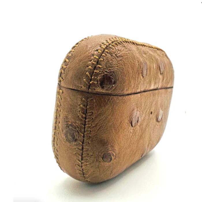 Customized Apple AirPods Pro 3 Leather Ostrich Brown — view 3