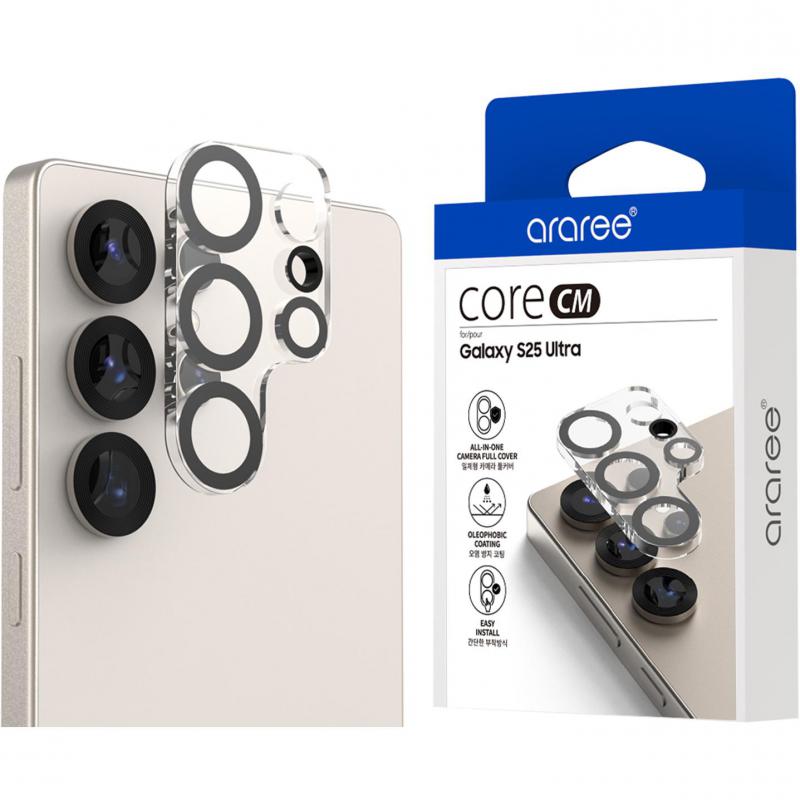 Araree Core CM Camera Full Cover Smartphone Screen Protector for Samsung Galaxy S25 Ultra