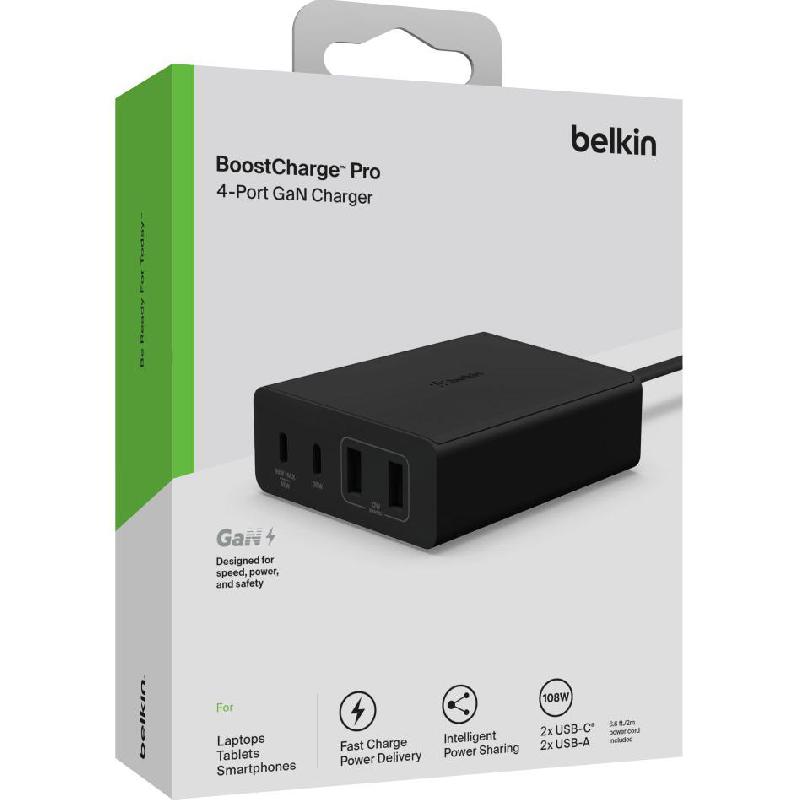 Belkin BoostCharge Pro 4-Port GaN Charger 108W — view 2