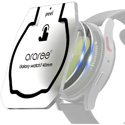 Araree Core Perfect Fit Tempered Glass Smartwatch Screen Protector for Samsung Galaxy Watch7 44