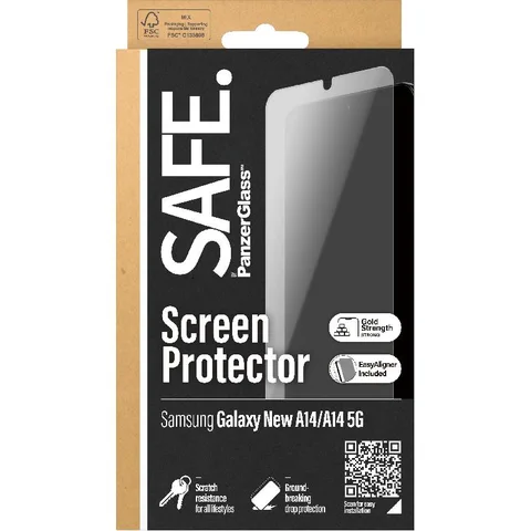 PanzerGlass SAFE Tempered Glass, Edge-to-Edge, Black Case Friendly Smartphone Screen Protector for Samsung Galaxy A15 4G/Galaxy A15 5G