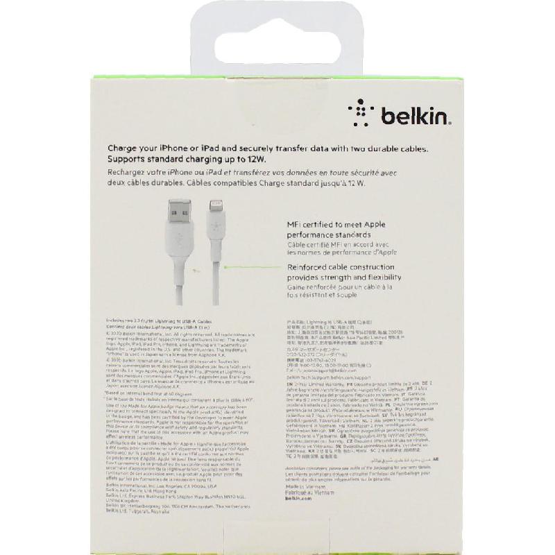 Belkin 2 Pack Lightning to USB Smartphone Sync Cable — view 2