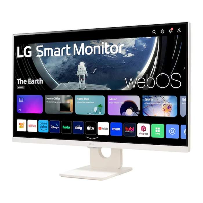 LG 27inch FHD 1920X1080 Smart Monitor, 100Hz, Anti-glare, 5ms, HDMI, USB-A, Tilt Adjustable Stand, White - 27U511SA-WAMA — view 2