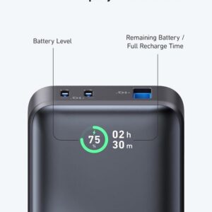 Anker Power Bank, 533, Power IQ 3.0 Portable Charger With PowerCore 30W Max Output, 10,000mAh Battery Pack, Black - AN.A1256H11.BK (UAE Delivery Only)
