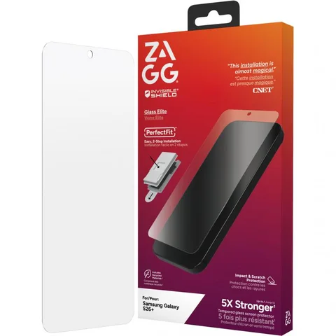 Zagg Invisible Shield Made with Recycled Glass Smartphone Screen Protector for Samsung Galaxy S26+/Galaxy S26 Edge