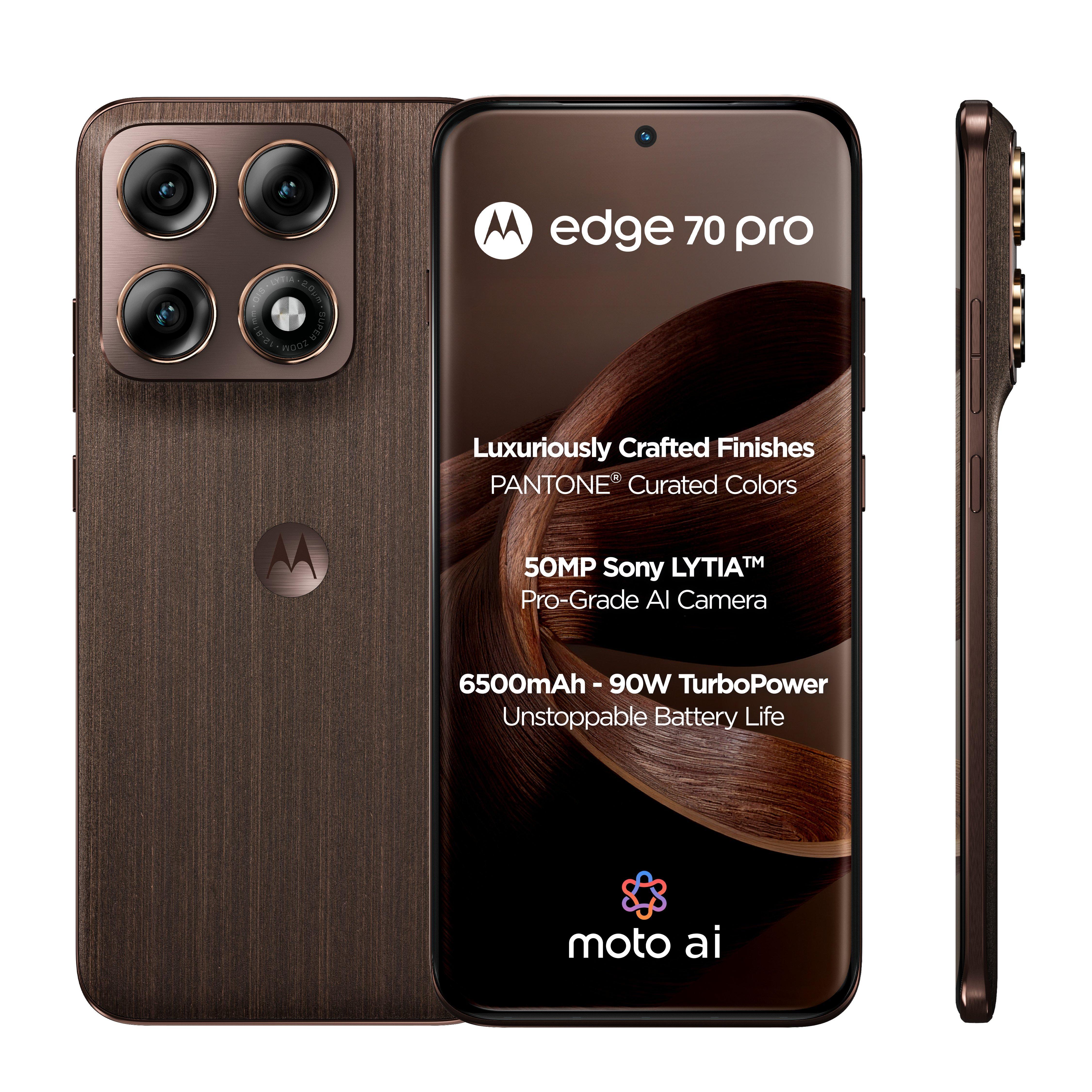 Moto Edge 70 Pro 12GB RAM + 512GB Storage Smartphone PANTONE Chicory Coffee 5G UAE Version