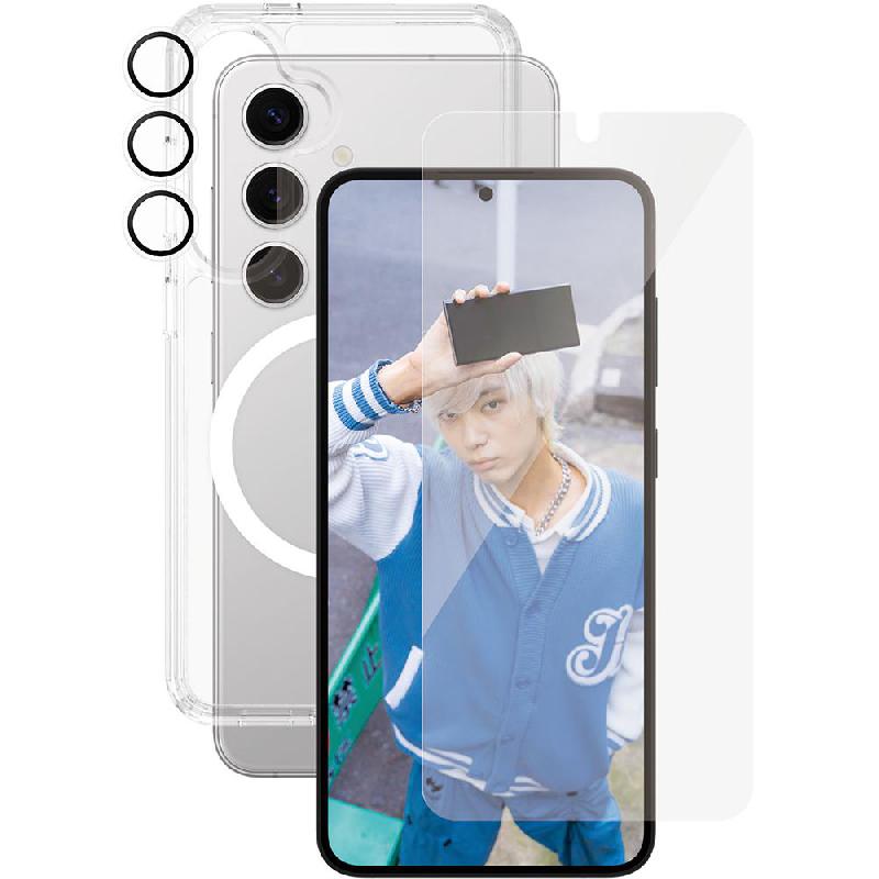 PanzerGlass 3-in-1 Protection Pack Urban Combat Case + Screen Protector + Hoops Camera Lens Protector Smartphone Case Bundle