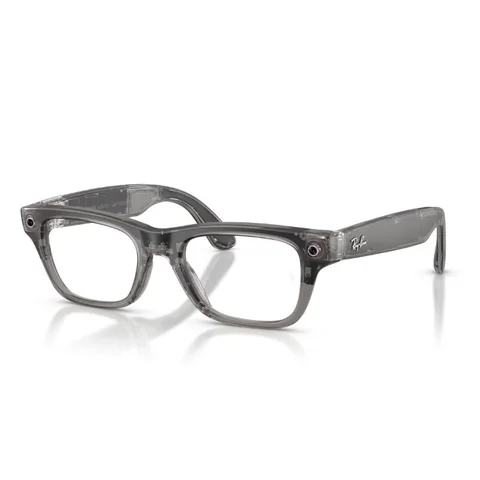 Ray-Ban Meta Blayzer Gen 2 Matte Transparent Ice Grey Clear Lenses Smart Glasses 50Mm