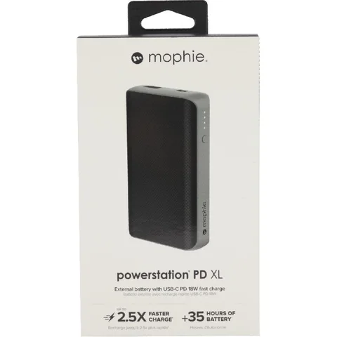 Mophie Powerstation PD Power Bank Charger Fast Battery Charging 10050 mAh Dual USB (USB (QC 3.0)/USB-C I/O)