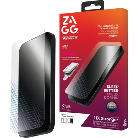 Zagg Invisible Shield Tempered Glass Case Friendly Smartphone Screen Protector iPhone 17 Pro Max