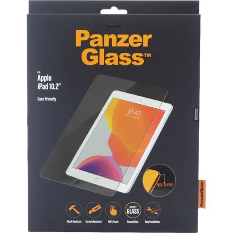 PanzerGlass Super+ Glass, Edge-to-Edge Case Friendly iPad Screen Protector for iPad 10.2 - 2019