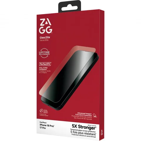 Zagg Invisible Shield Tempered Glass, Clear Smartphone Screen Protector for iPhone 18 Pro/iPhone 17 Pro