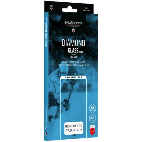 MyScreenPROTECTOR DIAMOND GLASS edge Full Glue, Black Smartphone Screen Protector for Honor 600 Pro