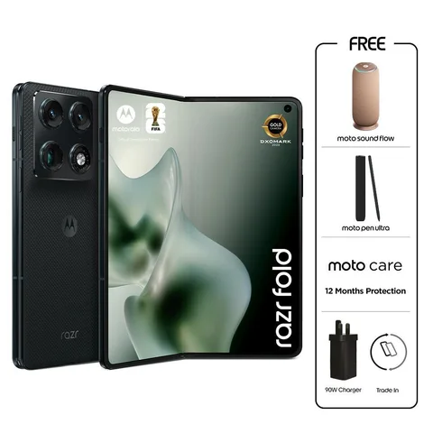 Motorola Razr Fold 16GB RAM + 512GB ROM Smartphone Pantone Black 5G
