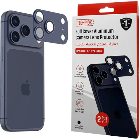 Techpick Full Coverage Aluminum Color-Matched Camera Protector (Full Frame) Smartphone Camera Accessory