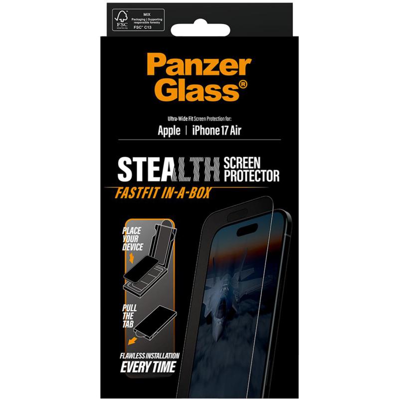PanzerGlass Ultra-Wide Fit Tempered Glass with Black Frame Smartphone Screen Protector for iPhone Air — view 3