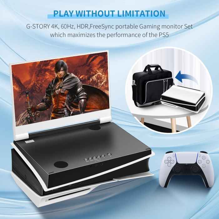 G-Story 14inch IPS 4k 60Hz Portable Monitor Gaming Display Integrated with PS5 Slim (Console not Included) — view 2