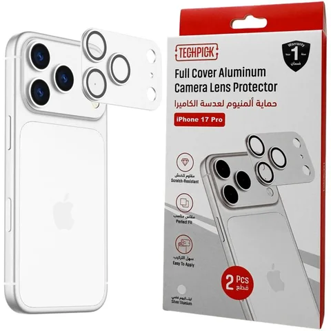 Techpick Full Coverage Aluminum Color-Matched Camera Protector (Full Frame) Smartphone Camera Accessory
