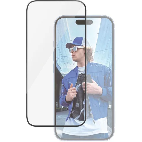 PanzerGlass Ultra-Wide Fit Tempered Glass, Clear Smartphone Screen Protector for iPhone 16