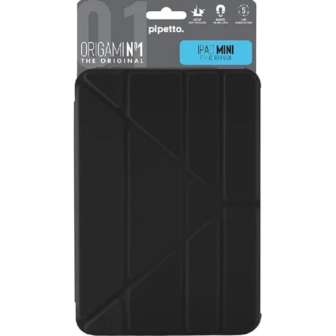PIPETTO Origami No1 Original Folio Tablet Case Black for iPad Mini (A17 Pro)/iPad Mini 6