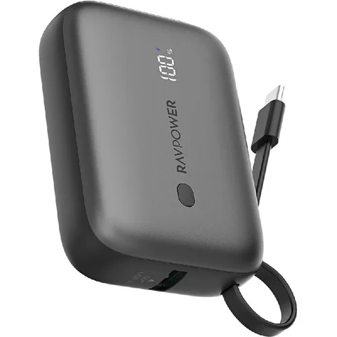RAVPower PD Pioneer Power Bank Charger PD Fast Charging 10000 mAh Dual USB (USB (QC 3.0)/USB-C PD)