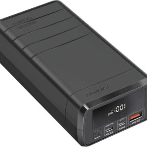 Promate 30 Watt Power Bank 38000mAh Power Mine, Black - POWERMINE-130W (UAE Delivery Only)