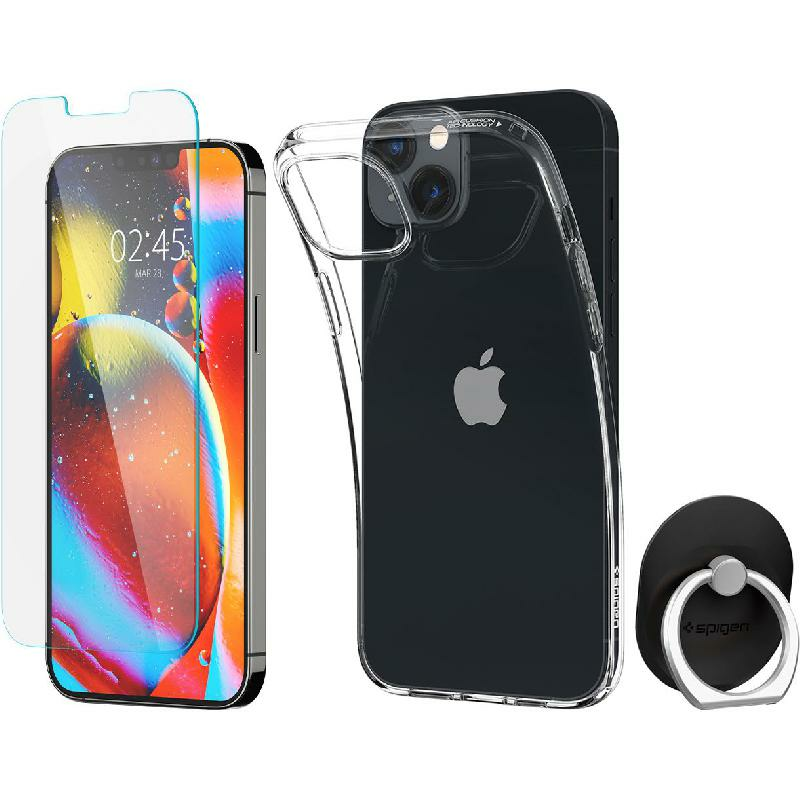 Spigen Crystal Flex Case + tR Slim HD Screen Protector + Style Ring Smartphone Case Bundle — view 2