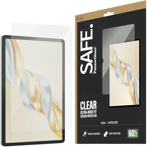 PanzerGlass SAFE Super+ Glass, Standard Fit Tablet Screen Protector for Honor Pad X9a 11.5"