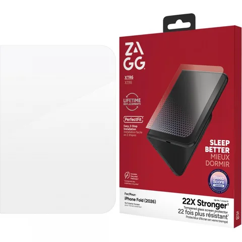 Zagg Invisible Shield Tempered Glass, Made with Recycled Glass Smartphone Screen Protector for iPhone 18 Fold