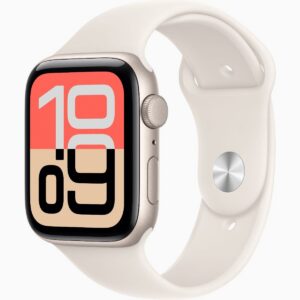 Apple Watch SE 3, GPS, 44mm, Starlight Aluminum Case with Starlight Sport Band