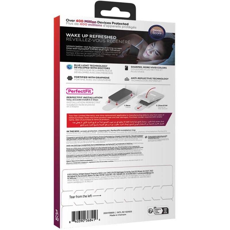 Zagg Invisible Shield Tempered Glass Case Friendly Smartphone Screen Protector for iPhone 17 Pro — view 2