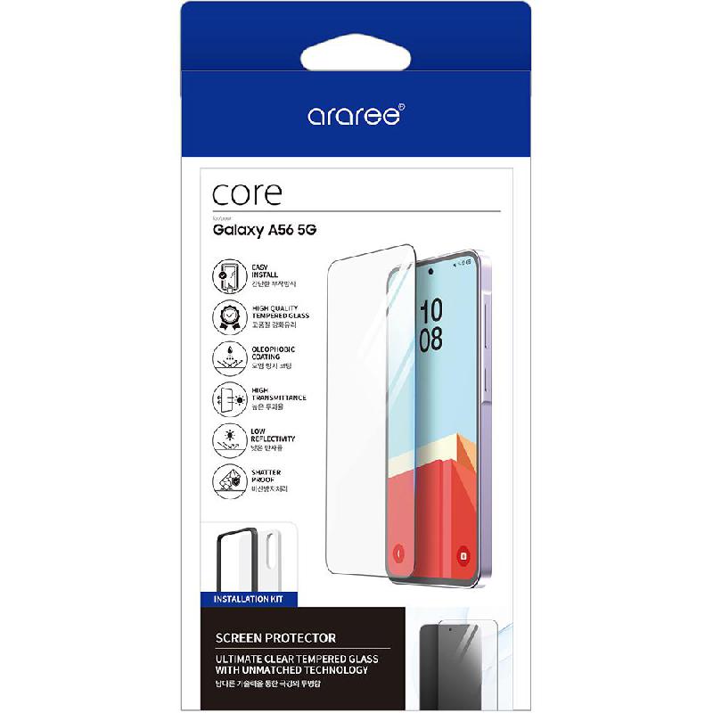 Araree Core Tempered Glass, Clear Smartphone Screen Protector for Samsung Galaxy A56 5G — view 2
