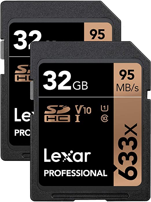 Lexar 32GB Professional SD Memory Card For Cameras 633X SD Card, B012PL80US