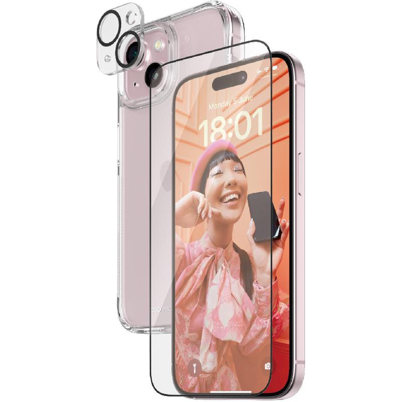 PanzerGlass 3-in-1 Pack Hard Case with D3O Protection + Screen Protector + Camera Lens Protector Smartphone Case Bundle — view 3