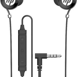 Hp Wired Black Headphone With Online Voice Control - DHE-7004