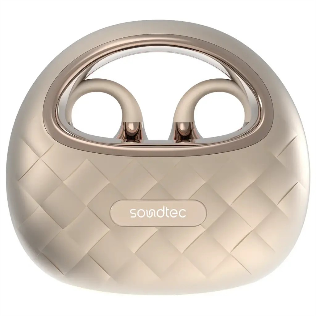 Porodo Soundtec Vogue, Open-Ear Clip-on Wireless Earbuds- Pink — view 3