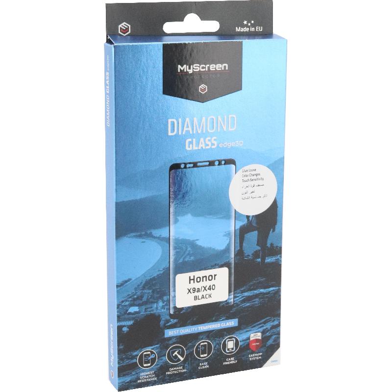 MyScreenPROTECTOR DIAMOND GLASS edge3D 3D, Black Smartphone Screen Protector for Honor X9a